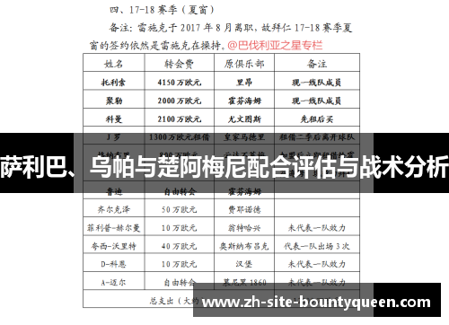 萨利巴、乌帕与楚阿梅尼配合评估与战术分析